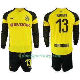 Koszulka Borussia Dortmund Guerreiro 13 Dziecięcy Domowe Koszulki Piłkarskie 2018-2019 Długi Rękaw